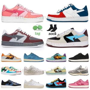 Sapatos casuais autênticos azuis azul branco ABC ABC CAMO COMBO ROCKE ROCKE ROCKE Borgonha cinza masculino Sapatos de plataforma de plataforma Pasta Green Iron Brown Tokyo Flat Sneaker