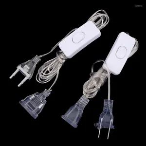 Cordas 1 pc 3m plug extensor fio com interruptor UE / EUA para LED String Light Casamento Decoração de Natal Luzes de Garland