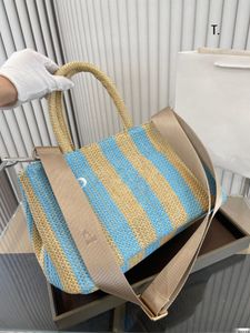 Moda kadın plaj çanta omuz çantası eğik vücut ünlü tasarımcı messenger sunshine çim örgülü çanta omuz askısı düz el çantası fei cao tote rahat çanta 29cm