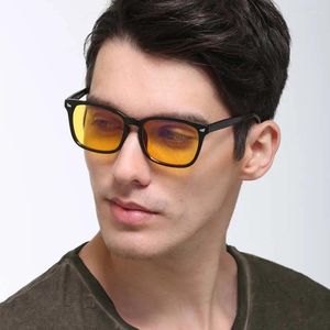 Sunglasses Feishini 2023 Computer Glasses Frame Men Square Anti Blue Ray Club Eyewear Women Master Radiation Optical Goggle Rivet