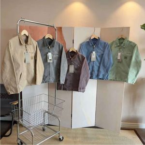 2023 Men's Jackets Work Clothes Fashion Brand Carhart Canvas Washable Wax Dyed Detroit Jacket Coat American Style Workwear Leisure ESS