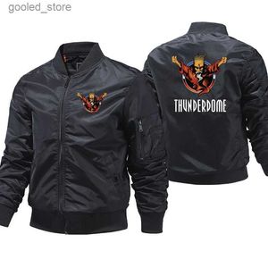 Herrjackor Thunderdome Wizard Hardcore Jackets Men Pilot Air Thick Pilot Jacket Baseball Coat Streetwear 5XL Motorcykeljacka Q231109