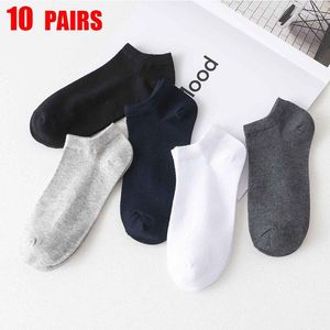 Women Socks 10 Pairs High Quality Breathable Cotton Sport Invisible Low Cut Ankle Men Casual Boat Sox Short Sokken