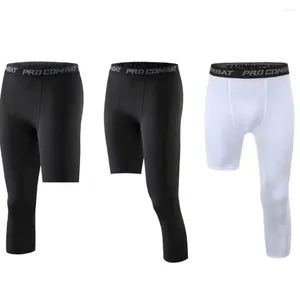 メンズパンツミーロングショートレッグ圧縮タイツランニングスポーツ高弾性クイック乾燥ベーストレーニングズボン