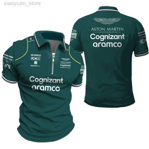 T-shirty mody Aston Martin 2023 F1 T-shirty hiszpański kierowca wyścigów Fernando Alonso 14 i spacer 18 dużych koszul Polo M230408