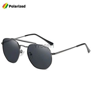 선글라스 Jackjad 2021 Classic Vinatge 3648 Marshal Style Polarized Sunglasses 남성 다각형 금속 브랜드 디자인 Sun Glasses Oculos de Sol YQ231108