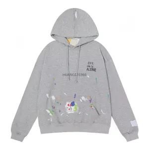 Herren-Oberbekleidung in Übergröße, Mäntel, Kapuzenpullover, Anzug mit Kapuze, lässige Mode, Farbstreifendruck, hochwertige Street-Graffiti-Sweatshirts