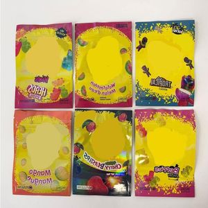 de la t8 barnpaket påsar sura cherry blasters huvuden tropiska bär vattenmelon godis gummy återförslutbar ätbar väska edibles förpackning m cfvg