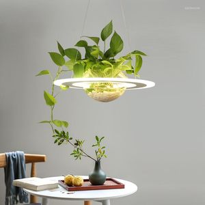 ペンダントランププラントLEDランプモダンノルディック照明器具吊り惑星ダイニングルーム屋内カフェバーデコレーションサスペンションライト