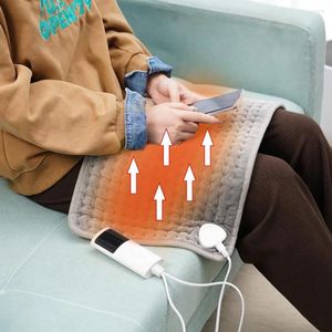 Filtar Electric Heat Pad Massager -terapi för kroppsbuk Bukta smärtlindring Vinter varmare filt Massage Mat 9 Temperatur Con L3Y4