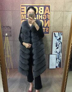 Futro dla kobiet 9 kroków nad kolanem 2023 Winter Warm Fashion Brand Woman Longger Faux Vestat Corete Feminino WJ1309