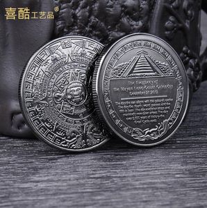 Arts and Crafts Maya civilization antique commemorative coin pyramid sundial commemorative medallion wish