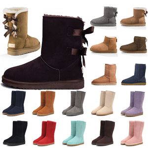 Moda Ugglie Boot Diz Kar şişeleri Ultra Mini Boot Girl Snow Boot Peluş Yarım Ayak Bileği Tam Kürklü Mulanlar Günlük Tasarımcı patik Avustralya 36-45