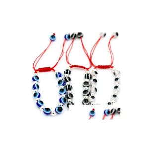 Urok bransolety 10pcs/działka mieszana Lucky Red String Zła oko regulowana bransoletka biżuteria DIY Biżuter