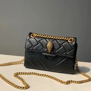 Kurt Geiger Heart -formad handväska Luxury Designer Bag läder London Kvinnor Mini KG Black Shoulder Bag Metal Sign Pochette Clutch Crossbody Chain Bags