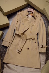 Herren-Trenchcoats, Herren-Trenchcoats, Designer-Klassiker, Tunika, Schärpen, Revers, schmaler doppelter Windjacke, Burb-Mantel mit Gürtel, Herbst-Winter, winddichte Damen-Oberbekleidung, J