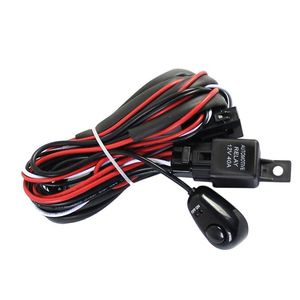 Aydınlatma Sistemi Diğer Motosiklet Sis Figs Found Switch Kablo Demeti Motosiklet Far Spotlar Kablo 12V 40A Röle Kiti ATV Araba LED İşi