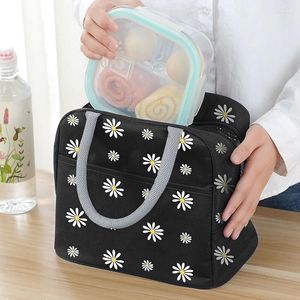 Bolsas de armazenamento Bolsa térmica de impressão portátil feminina para almoço de grande capacidade para recipiente de alimentos trabalhistas refrigerador de piquenique isolado