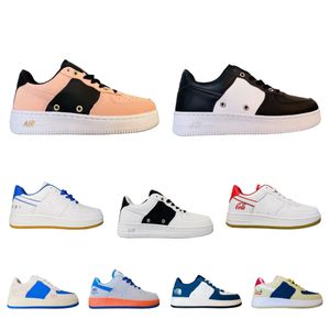 New Classic men air Running Shoes forceS 1 low GGBBTNFCD cola jointly Gold-silver buttonhole style Sneakers Mens Womens sports size36-44 AF1-001