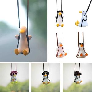 Decorations New Cute Yellow Little Car Pendant Vehicle Interior Decor Birthday Gift Auto Decoraction Accessories Ornaments Swing Duck AA230407