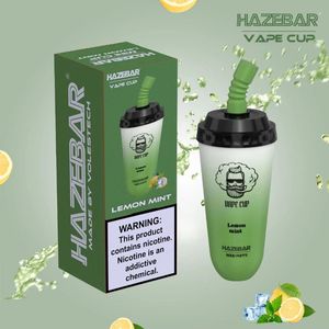 HAZEBAR VAPE CUP 6000 Puffs Электронные сигареты 16 мл Предварительно заполненные перезаряжаемые одноразовые ручки емкостью 650 мАч Картридж с сетчатой катушкой Puff Oil Pod