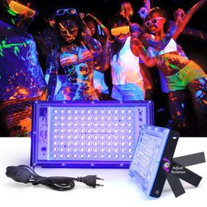 UV Taşkın Işıkları 50W 100W LED SAHNE BLACKLIGHT Ultraviyole Taşkın Etkisi Işık Cadılar Bayramı Noel Dans DJ Disco Party Bar