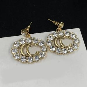 Designer-Schmuck-Charm-Ohrring, weiße Reinheitsohrringe, luxuriöse Diamanten, blaue Edelsteine, Ohrstecker, Messingschmuck, klassischer Stil, Ohrstecker für Damen, Aretes mit Box