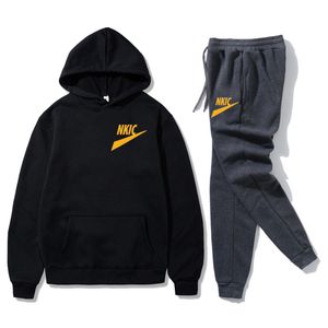 New Fashion Autumn Men's Casual Tracksuit Men Sweatshirts And Sweatpants Two Pieces Sets Sportswear Oversized Clothing For Male