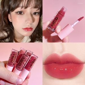 Lip Gloss 6 Colors Mirror Glaze Easy To Color Waterproof No-stick Lipstick Water Glass