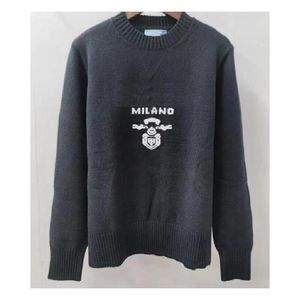 Ss design damski sweter litera druk okrągła klatka piersiowa litera długie rękaw luźne ffashion solidny kolorowy sweter kobiety