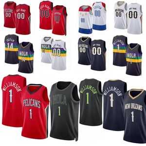 Erkekler 1 Williamson Nop Pelican New Orlean Basketbol Formaları Brandon Ingram CJ McCollum Herbert Jones Trey Murphy Jose Aarado Valanciunas City Custom Jersey