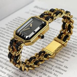 Klasyczny elegancki designerski zegarek damski kwarc mody proste zegarki 30 mm kwadrat Pełne stali nierdzewne Kobiety złoty kolor Sier Cute Na ręce na rękę