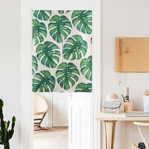 Curtain Southeast Asia Tropical Plants Green Classic Door Linen Tapestry Study Bedroom Home Decor Kitchen