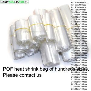 Gift Wrap 100Pcs/Lot 108 Cm Inch POF Heat Shrink Bags Clear Pocket Plastic Cosmetic Shrinkable Pouch Film By Flat DIY Packages