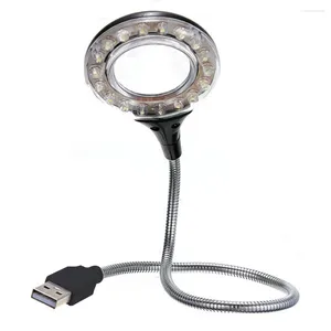Table Lamps Angle Adjustable Eye Caring Laptops Keyboard Game Playing MiniBend Portable 18 LEDs USB Connection Reading Lamp