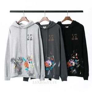 Vintermän hoodies tröjor huvtröjor designer gallerier depts gary målade graffiti använt brev tryckt lös casual mode Men543