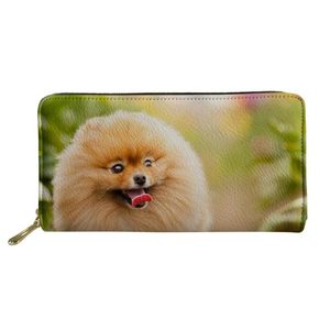 Wallets Coloranimal Cute Hiromi Dog Women Long Clutch Wallet Large Capacity Female Purse Lady Purses Phone Pocket Card Holder