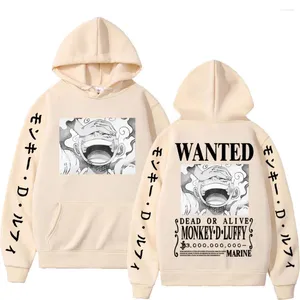 Erkek Hoodies 2023 Luffy 5 Gear Sun God Nika Graphic Hoodie Erkek Kadın Moda Anime Trend Sweatshirts Yüksek Kaliteli Üstler