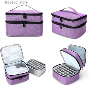 Sacos cosméticos Multi-função Grande Viagem Óleo Essencial Unha Polonês Manicure Maquiagem Sacos De Armazenamento Cosméticos Carry Case Bolsa Mala Para Mulheres Q231108