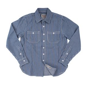 Camisas casuais masculinas de lazer masculina Railway Retro de manga longa Camisa de trabalhador ocidental Slim Fit 230408
