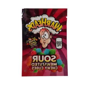 500 mg 600 mg Warheads Bag Sour Fruitz EDibles Gummies Packaging Side Seal Candy Gummy Mylar Zipper Plastic Påsar Nneec