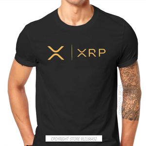 Mens Tshirts Cryptocurrency Crypto Miner XRP Ripple Gold Side av Tshirt Harajuku Punk Tshirts Topps Pure Cotton Oneck T Shirt 230407