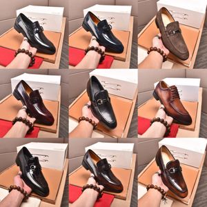 F5/23Model loafers män italienska skor coiffeur svart klänning plus storlek 45 brogue skor män klassiska lyxklädskor för män formella zapatos