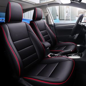 Anpassad fit Artificial Leather Car Seat Cover för Toyota Select Corolla Waterproof Perfect Cushion Protection Luxury Automotive Accessories