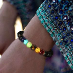 Beliebtes Lava Black Volcano Perlen Yoga Armband Naturstein Paar handgefertigter Schmuck