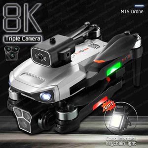 Drones New M1S Drone 8k Profesional Three HD Camera Obstacle Avoidance Aerial Photography Brushless Motor Foldable Rc Quadcopter Toys Q231108