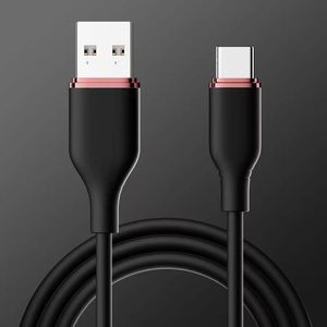 Soft Silicone Charging Cable For Mobile Phone Android and Apple with Length 1M Whole sale good quality Support TYPE-C,Lightning interface