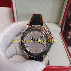 Foto real com caixa Super relógio masculino 44 mm Dial cinza Moldura de cerâmica 600m pulseira de borracha cal.8900 MOVIME