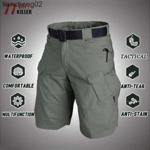 Shorts maschile Ix7 Mens Shorts Multi tascatura Summer Hunting Fishing Shorts Tactical Waterproof Short Short Short Pants 6xl Military W0408