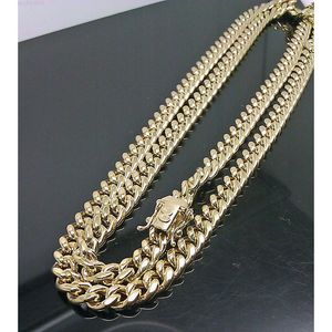 10k Gold Chain Miami Cuban Necklace Link Rope 24 Inch 6mm Yellow Gold Link